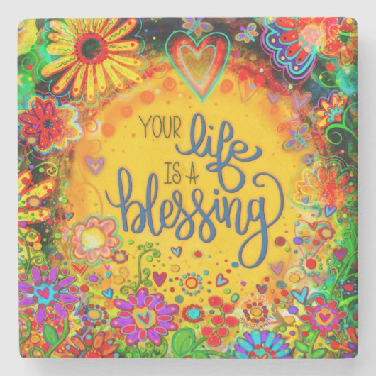 かわいらし命は賛美フローラお洒落 ストーンコースター (正面)