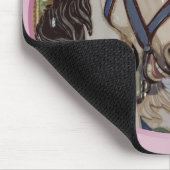 かわいらし回転木馬馬 マウスパッド (コーナー)