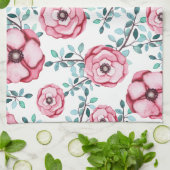 かわいらし国ピ素朴ンクフローラ キッチンタオル (折り畳み)