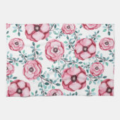 かわいらし国ピ素朴ンクフローラ キッチンタオル (横)