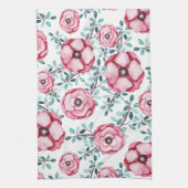 かわいらし国ピ素朴ンクフローラ キッチンタオル (縦)