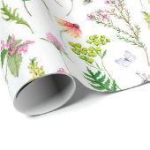 かわいらし園花フローラ植物芸術 ラッピングペーパー (ロールコーナー)