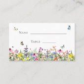 かわいらし夏の野結婚花 プレイスカード (正面)