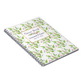 かわいらし夏期フラワー結婚ズゲストブック ノートブック (右側)