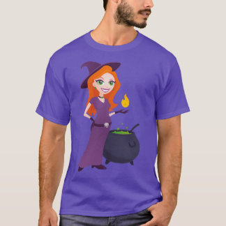 かわいらし大釜の魔女 Tシャツ