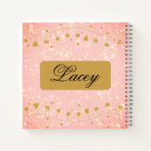 かわいらし女の子らしパーソナライズされた手帳 ノートブック (裏面)