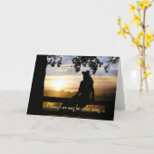 かわいらし女性のカーボーイとサンセットカントリー考えるズオブユー カード (黄色い花)