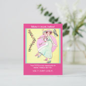 かわいらし女性有権者ヴィンテージ変更 ポストカード (スタンド正面)