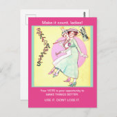 かわいらし女性有権者ヴィンテージ変更 ポストカード (正面/裏面)