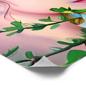 かわいらし妖精の花と髪のファンタジー ポスター (角)