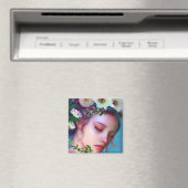 かわいらし妖精の花と髪のファンタジー マグネット (インサイチュ (食洗機))