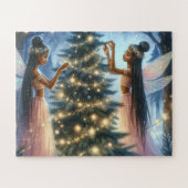 かわいらし妖精飾のクリスマスツリー ジグソーパズル (横)