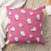 かわいらし子猫ピンクキテンス柄装飾用クッション クッション (ブランケット)