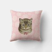 かわいらし子猫ヴィンテージスタイル クッション (裏面)