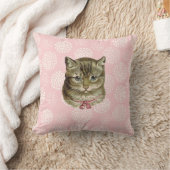 かわいらし子猫ヴィンテージ可逆装飾用クッション クッション (ブランケット)
