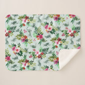 かわいらし子猫熱帯フローラ猫 シェルパブランケット (正面(横))