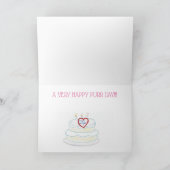 かわいらし子猫誕生日カード カード (内部)