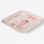 かわいらし子猫誕生日 ペーパープレート (傾斜あり)