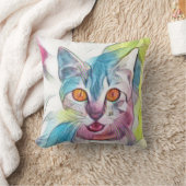 かわいらし子猫 クッション (ブランケット)
