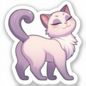 かわいらし子猫 – ビニールステッカー シール (正面)