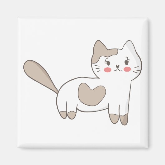 かわいらし子猫 マグネット (正面)