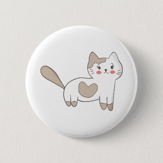 かわいらし子猫 缶バッジ (正面)