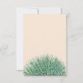 かわいらし孔雀の羽RSVP 出欠カード (裏面)