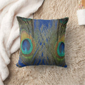 かわいらし孔雀「目」枕 クッション (ブランケット)