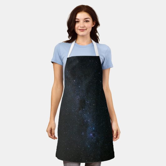 かわいらし宇宙 エプロン (着用した状態)