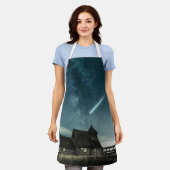 かわいらし宇宙 エプロン (着用した状態)