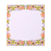 かわいらし小さな花カスタマイズ紫 ノートパッド (正面)