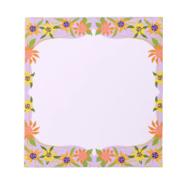 かわいらし小さな花カスタマイズ紫 ノートパッド