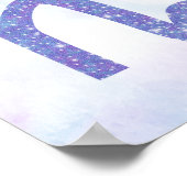 かわいらし山羊座星占カスタムい誕生日パーティー ポスター (角)