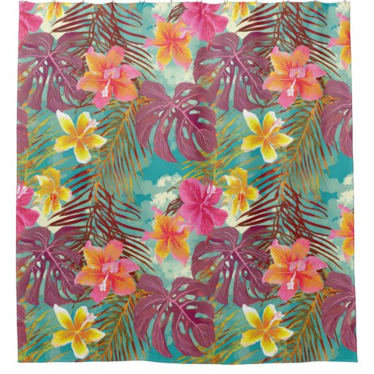 かわいらし帯色彩の鮮やか帯 シャワーカーテン (正面)