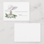 かわいらし帽子、花座席表 プレイスカード (正面/裏面)