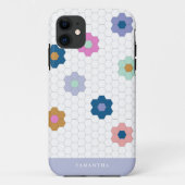 かわいらし幾何六角の花薄紫 Case-Mate iPhoneケース (裏面)