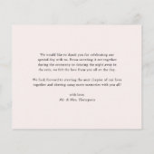 かわいらし庭の花結婚のサンキューカード (裏面)