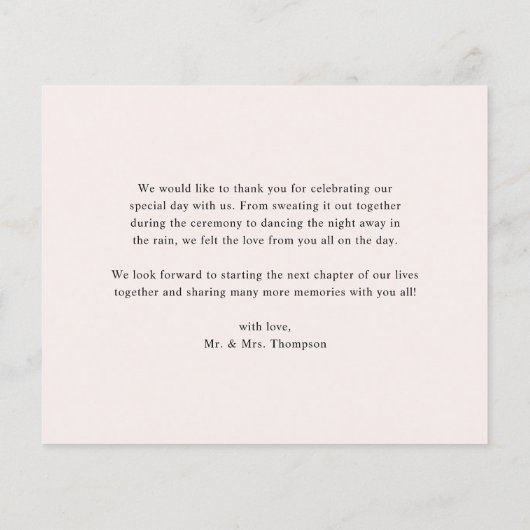 かわいらし庭の花結婚のサンキューカード