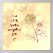 かわいらし引用文感動的フラワーフェアリー ポスター (正面)