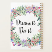 かわいらし引用文水色フローラ プランナー手帳 (裏面)