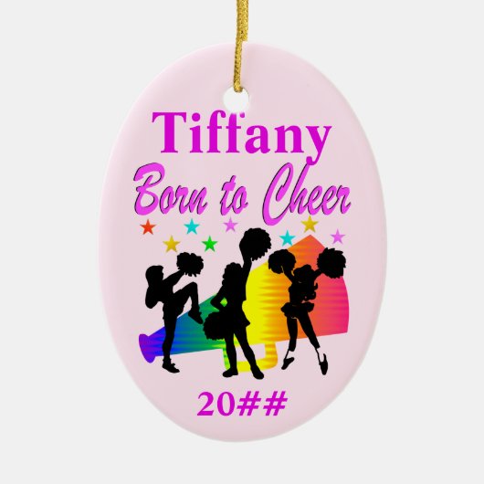 かわいらし応援パーソナライズされたオーナメント セラミックオーナメント (正面)