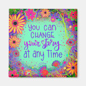 かわいらし感動的フローラおもしろいトレンディー マグネット (正面)