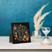 かわいらし感動的フローラ信じた引用文 フォトプラーク (インサイチュ)