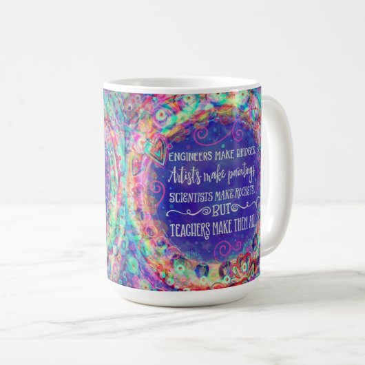 かわいらし感動的先生引用文 コーヒーマグカップ (正面右)