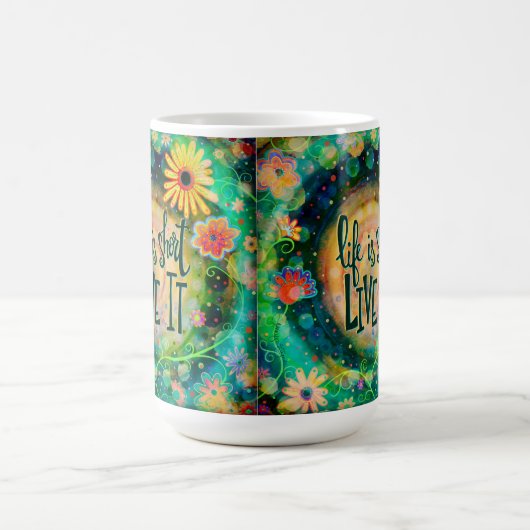 かわいらし感動的寿命が短い感動的 コーヒーマグカップ (中央)