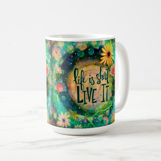 かわいらし感動的寿命が短い感動的 コーヒーマグカップ (正面右)