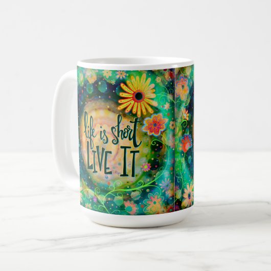 かわいらし感動的寿命が短い感動的 コーヒーマグカップ (正面左)