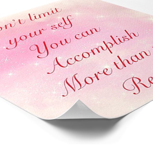 かわいらし感動的引用文 ポスター (角)