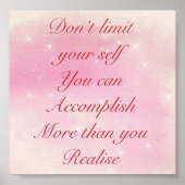 かわいらし感動的引用文 ポスター (正面)