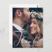 かわいらし感謝していScript Photo結婚's ポストカード (正面/裏面)